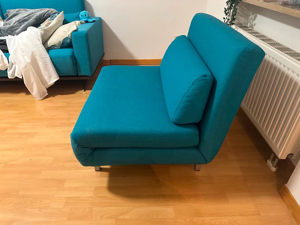 Sofa und Sofa zustück Türkis in München