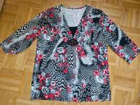 Schwarz-Rot gemustertes Damen T-Shirt Obergiesing-Fasangarten - Obergiesing Vorschau