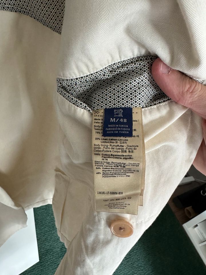 Scotch&Soda Leinensakko Beige Größe M / 48 in Gießen