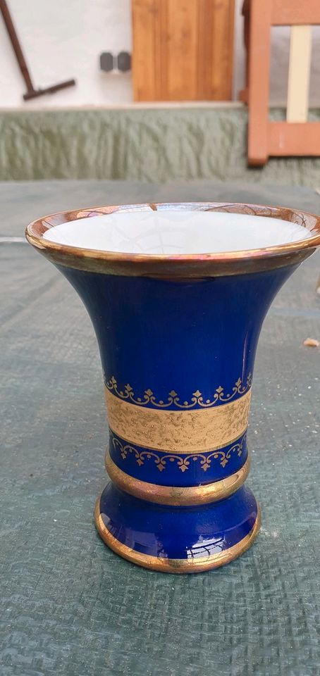 kleine Vase KPM Cobalt Deko Dekoration Royal Porzellan in Thale
