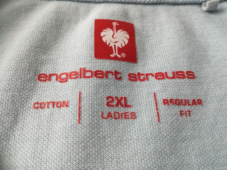 Engelbert Strauss e.s. Damen Polo Shirt Cotton hellblau Größe 2XL in Peiting