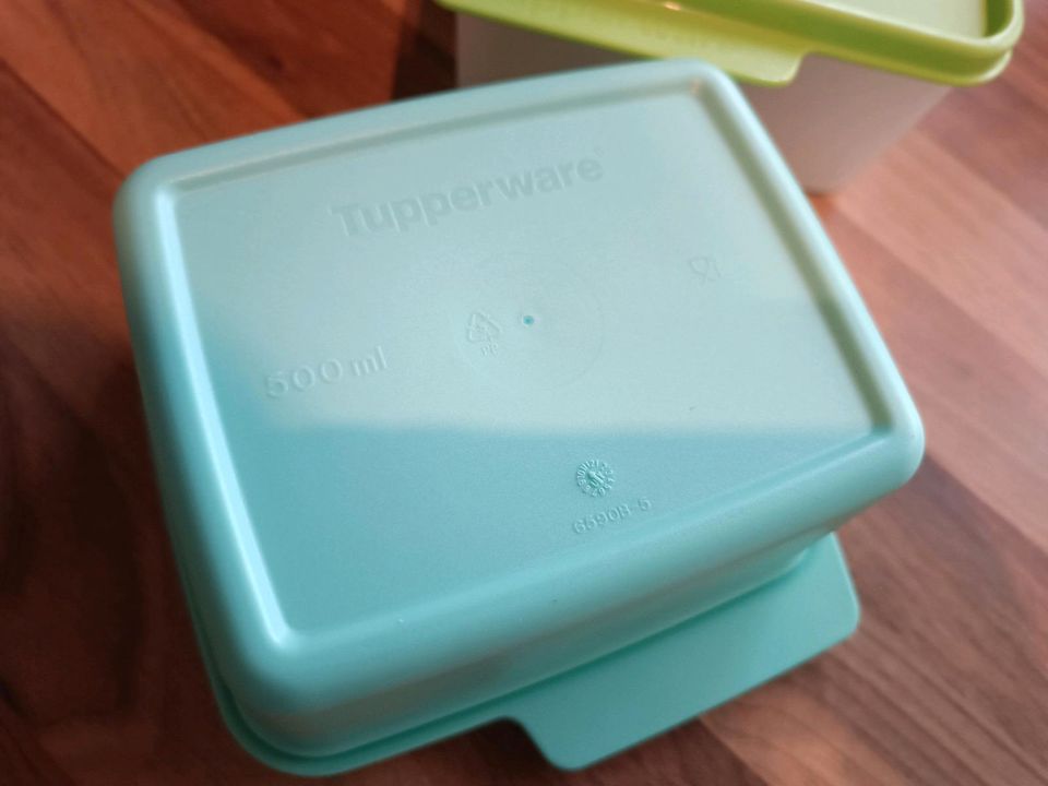 Tupperware 2 Stück Dose 500ml grün und türkis in Mönchberg