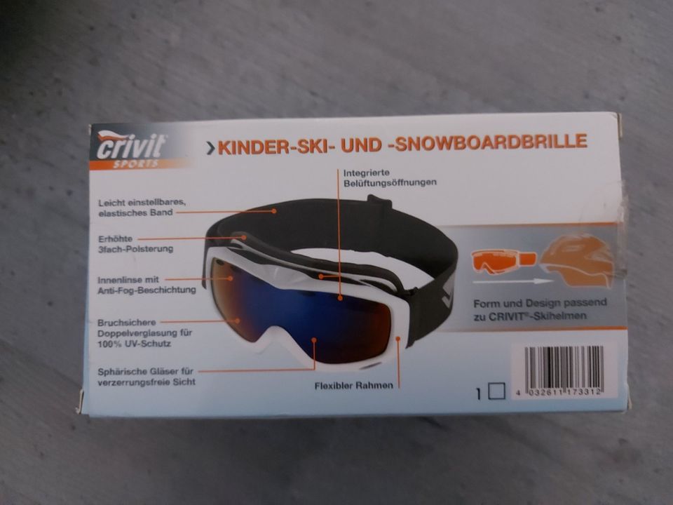 Mädchen Snowboardhelm + Brille in Ulmen