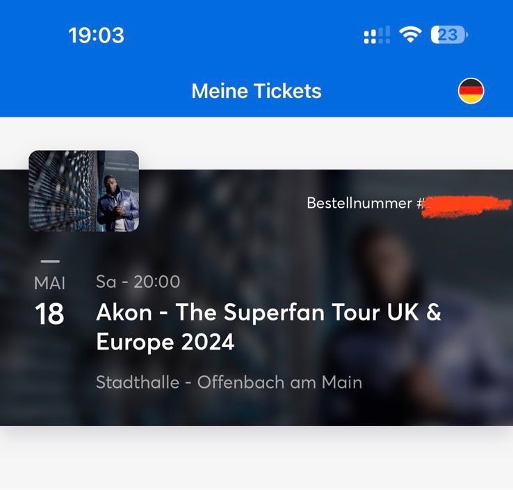 Akon Konzert Ticket 1x in Göttingen