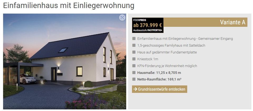 * Einfamilienhaus mit Einliegerwohnung clever gebaut von STREIF - KfW 40 förderfähig / günstig finanzierbar * in Hamm