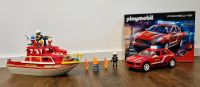 Playmobil 70277 Feuerwehr-Porsche plus  70147 Feuerwehrlöschboot Thüringen - Schleusegrund Vorschau