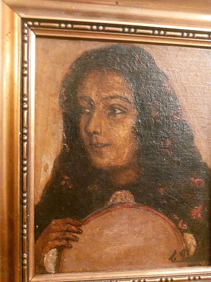 Antikes Portrait Bild Gemälde Ölgemälde Kein Druck in Dresden