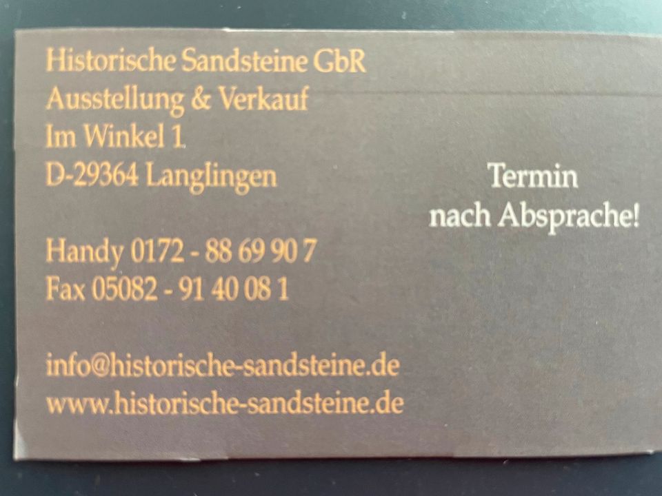 Historische Sandsteinbank Steinbank Sitzbank Gartenbank Bank 616 in Langlingen