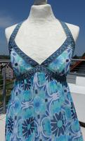 *ONLY* NECKHOLDER SOMMER KLEID JEANS CHIFFON BLAU TÜRKIS WEISS 38 Baden-Württemberg - Ortenberg Vorschau