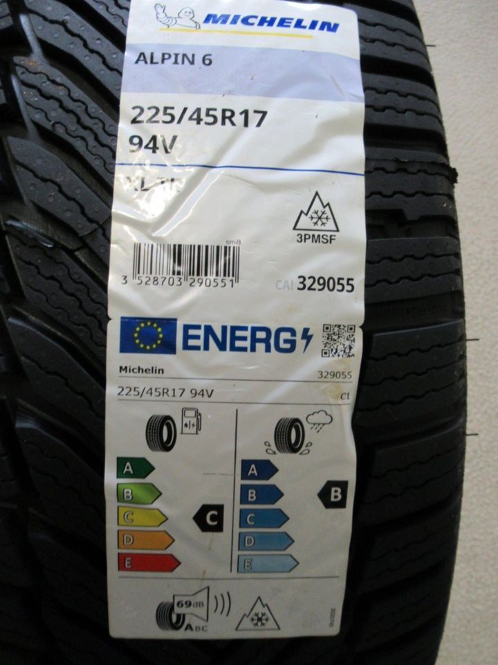 Michelin Alpin 6 - 225/45 R17 94V XL Winterreifen M+S Neu !! in  Rheinland-Pfalz - Ockenheim | Reifen & Felgen | eBay Kleinanzeigen ist  jetzt Kleinanzeigen