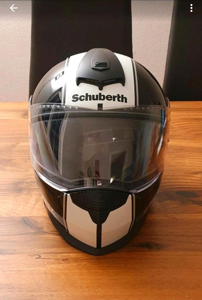 Schuberth S2 Gr. M Motorradhelm Helm Integralhelm schwarz weiß in Stuttgart
