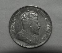 Silber Straits Settlements/Malaysia Edward VII, 1908, 1/2 Dollar Düsseldorf - Eller Vorschau