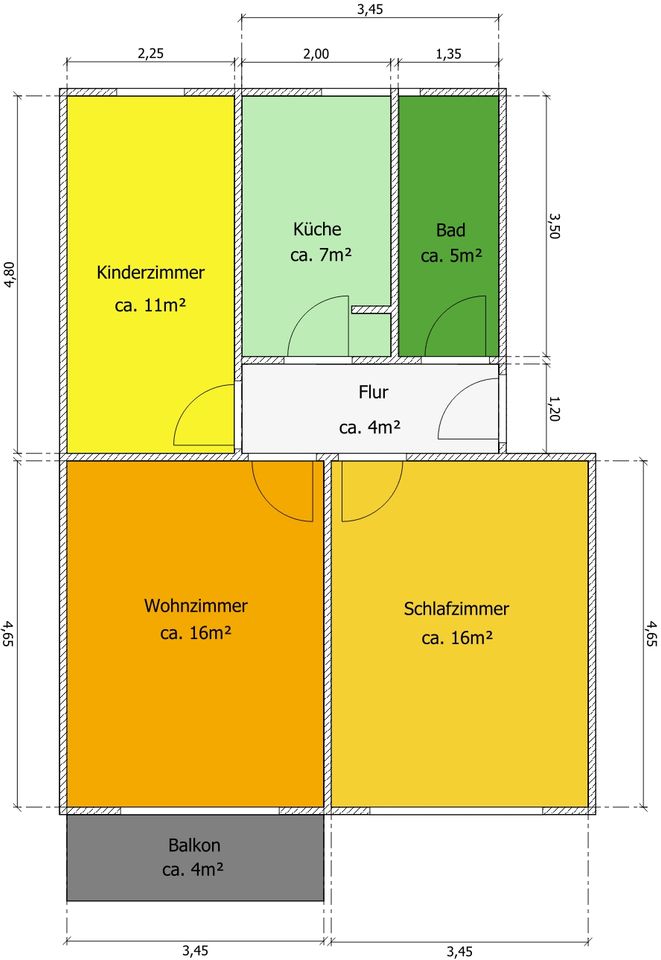 Familienwohnung mit Balkon zum Selbstrenovieren in Eisleben