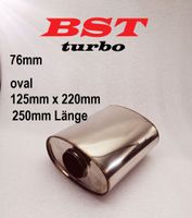 Schalldämpfer oval 76mm 125mm 220mm 250mm VR6 turbo R32 Auspuff Bayern - Todtenweis Vorschau