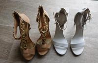 2xGUESS Sandalen weiß-silber/beige-gold Größe 37 Niedersachsen - Peine Vorschau