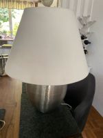 Große Tischlampe ❤️ silber/beige Bayern - Amberg Vorschau