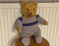 Vintage Teddybär Teddy Strohfüllung antik 45 cm Strickkleidung Sachsen - Großhartmannsdorf Vorschau