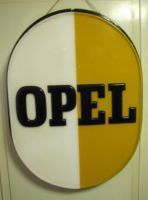 Riesiges Opel Logo aus altem Autohaus, ca. 1960, Opel Pflaume Niedersachsen - Liebenau Vorschau