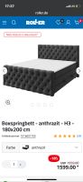 Boxsprongbett in Anthrazit abzugeben 180x200 fast wie neu Baden-Württemberg - Ulm Vorschau