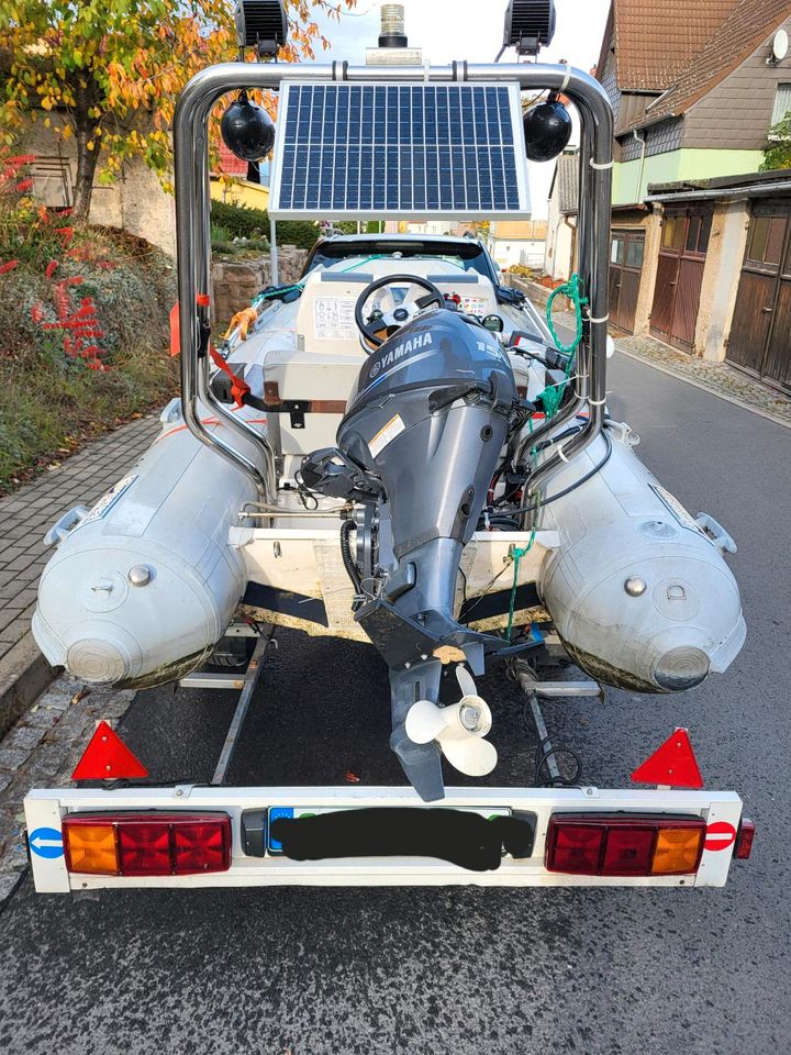 Festrumpf Schlauchboot Pichel Bolero mit Trailer - Führerscheinfr in Unterwellenborn