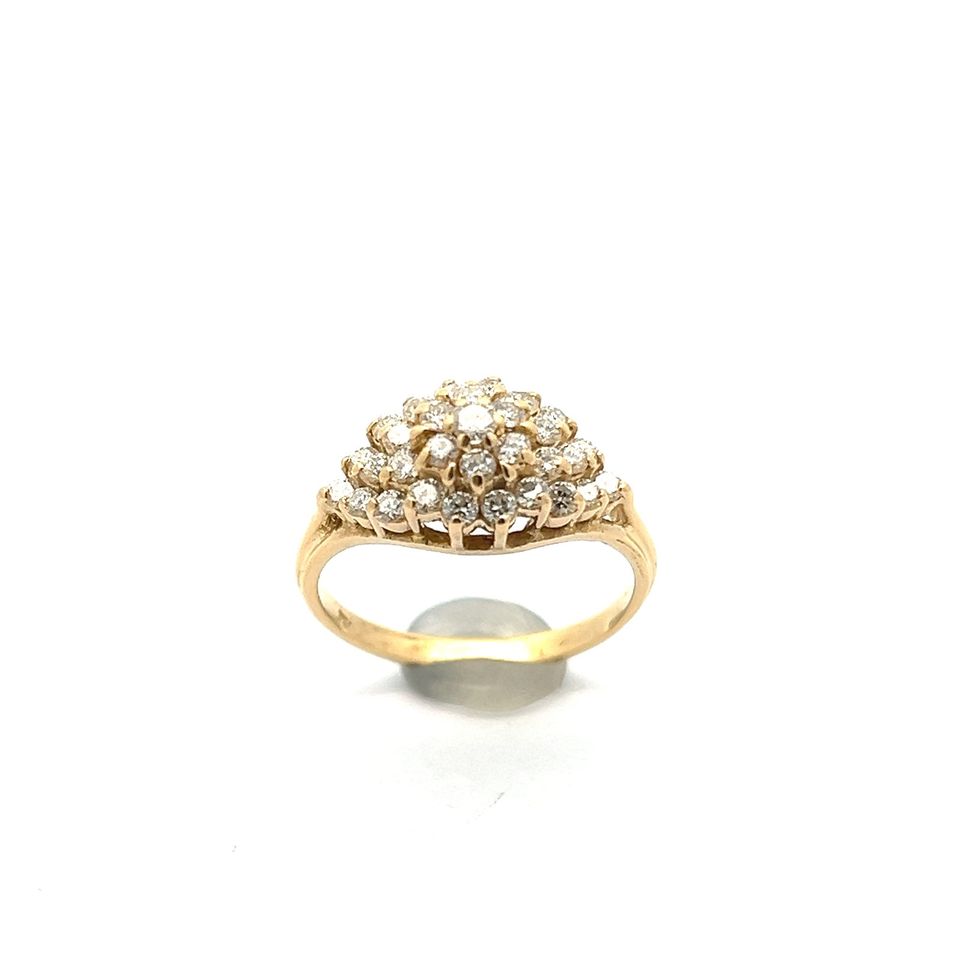 14 kt Gold Damen Ring mit 1 ct Diamanten - Gr 56 EU in Leimen