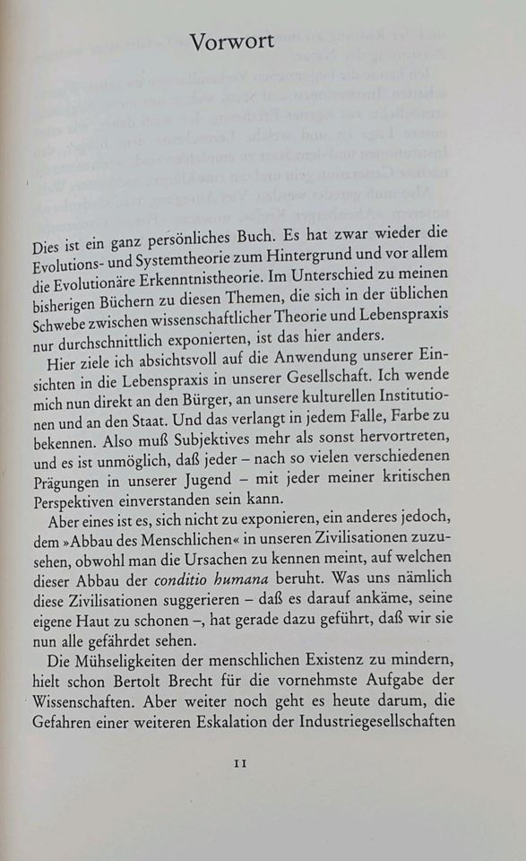 Rupert Riedl Der Wiederaufbau des Menschlichen, Philosophie, Buch in Pöttmes