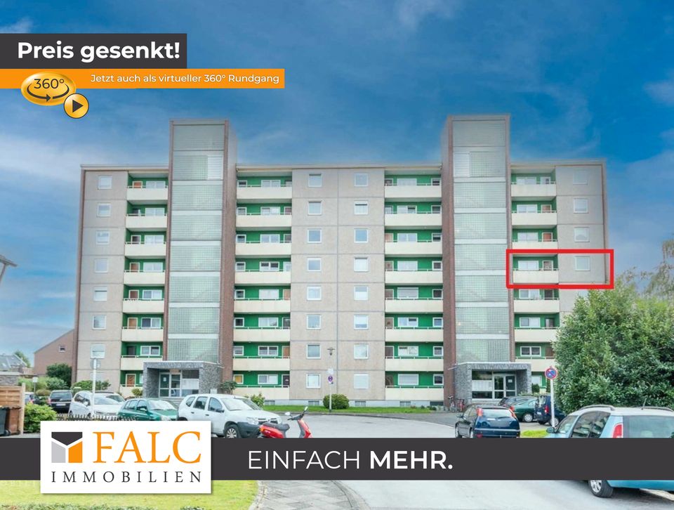 Erhabene 4. Etage: 3-Zimmer-Wohnung mit Aufzug und atemberaubendem Ausblick - Ideal auch fürs Alter! in Mönchengladbach