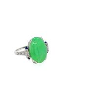 Art Deco Ring, Jade, Lapis, 34 Diamanten, Platin RW 58 (055576) Hannover - Mitte Vorschau