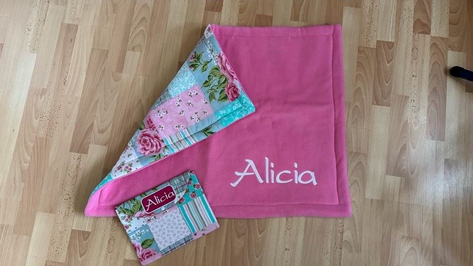 Babydecke windeltasche Name rosa Alicia in Herne