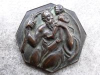 Alte eckige Bronze Plakette Heiliger Christophorus Hessen - Kassel Vorschau