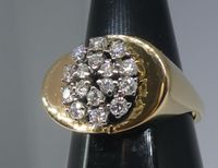 massiver 750 Gelbgold Ring mit 16 Brillanten 0,58 ct Niedersachsen - Wildeshausen Vorschau