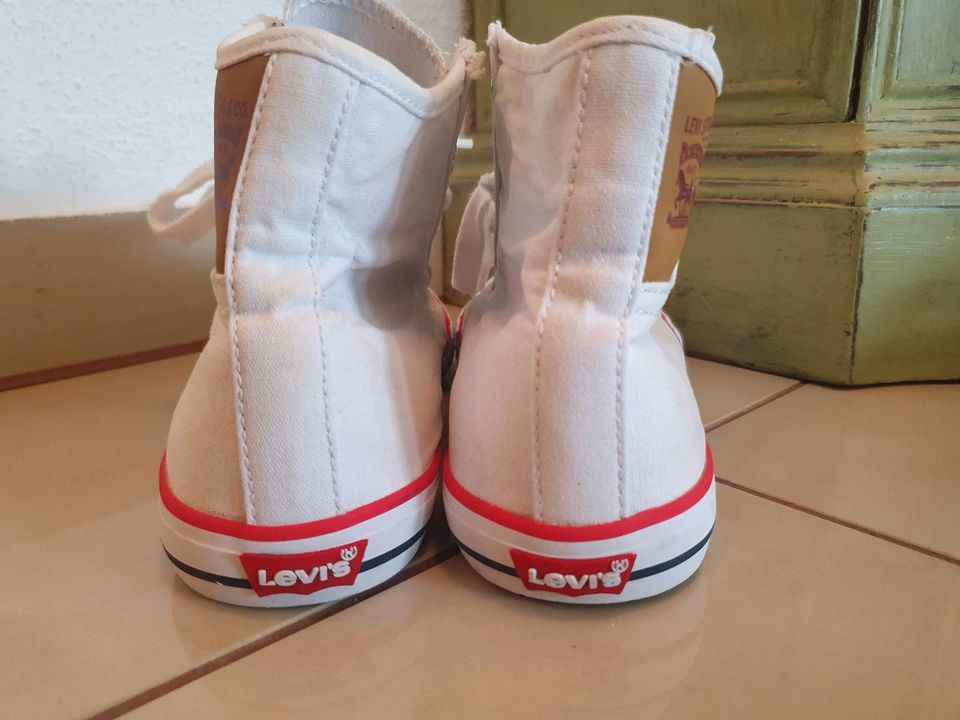 LEVIS hohe Sneaker Chucks 38 weiß * Stoff Turnschuhe UNISEX in Dortmund