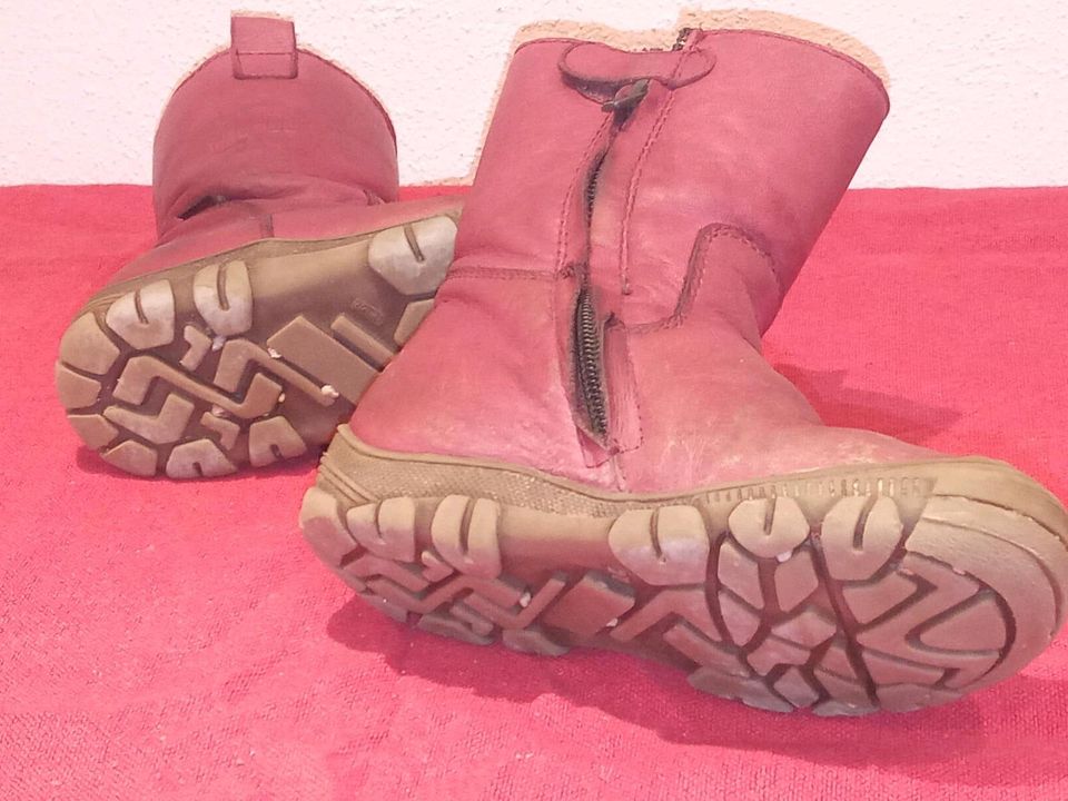 Sehr warme Winterstiefel Echtleder Lammwolle NP 119 in Sandhausen