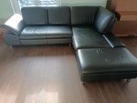 Couch schwarz Leder Bayern - Obergriesbach Vorschau