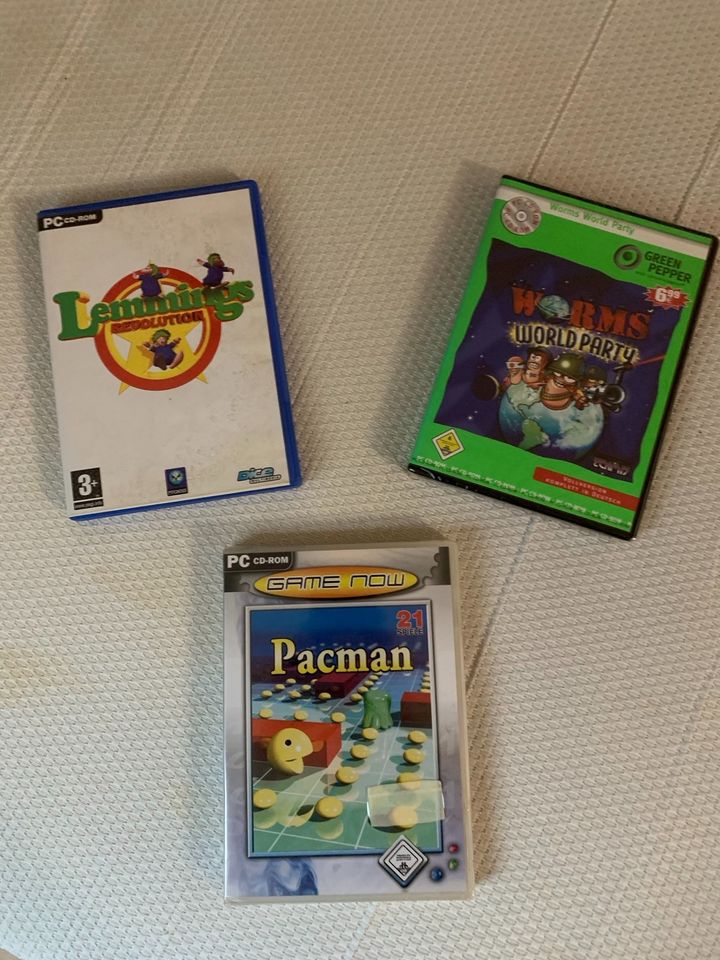 3 PC Kult-Spiele Lemmings / Worms / Pacman neu in Wuppertal