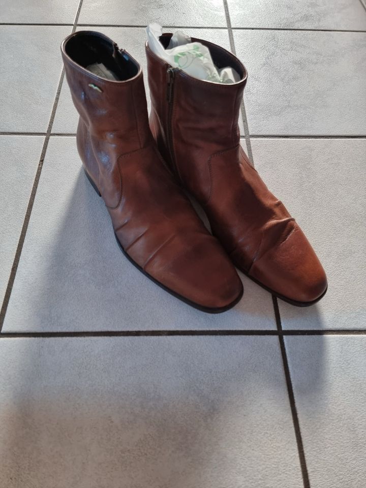 Leder Stiefeletten Cognac braun (GR.42) wie neu in Hiltrup