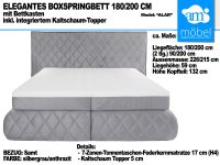 Boxspringbett Bett 180/200 +KSMatratze H4 +Topper Samt hellgrau Bremen - Huchting Vorschau