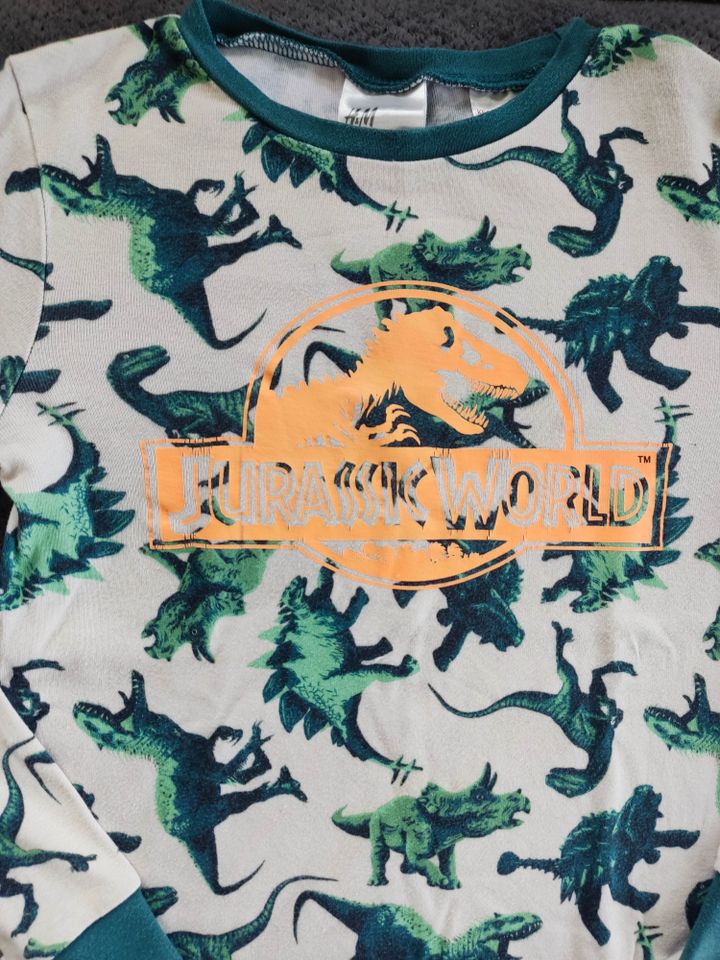 2 x Schlafanzug Pyjama * H&M u.a. * 134/140 * Dino Jurassic World in Oberthulba