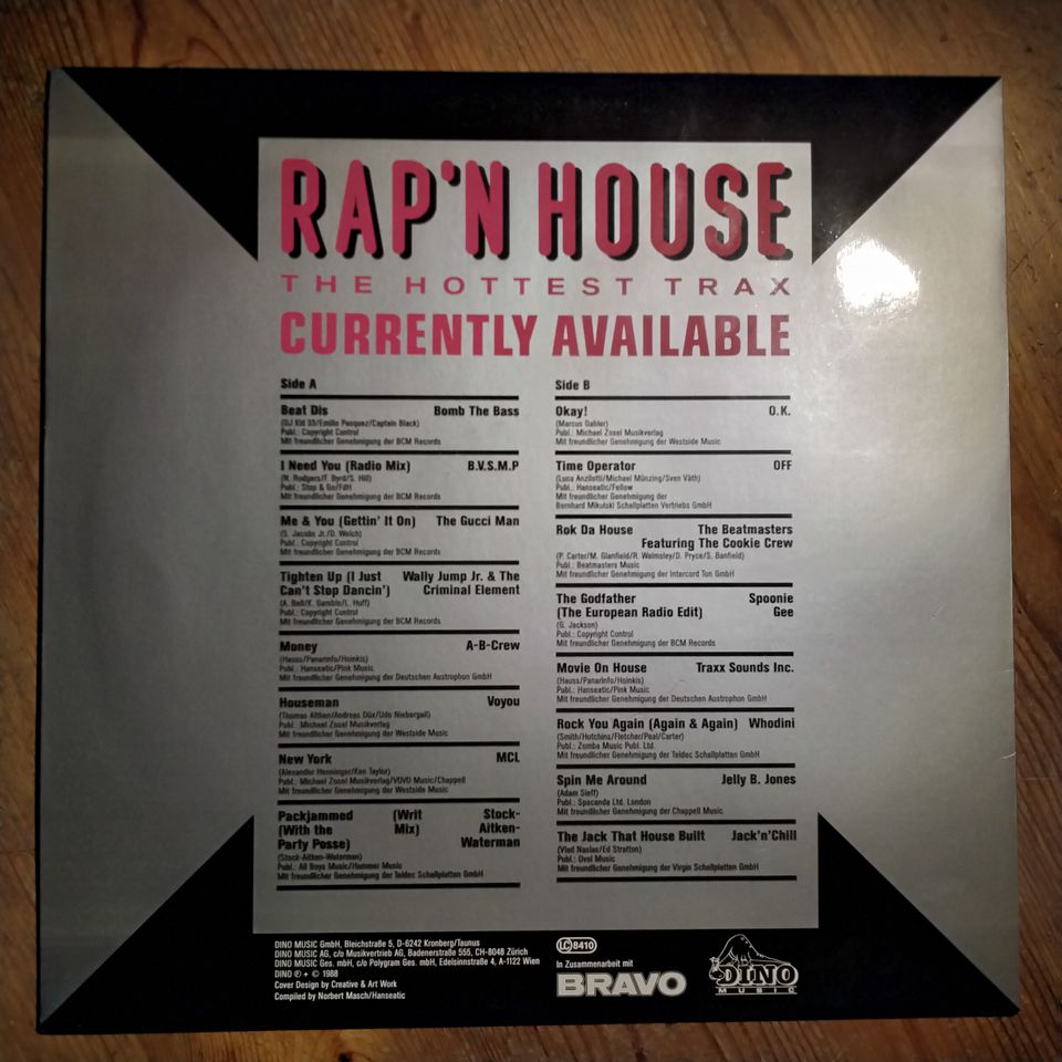 Rap 'n' House The Hottest Trax LP 1988 Vinyl near mint I need you in Kiel