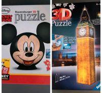 2x 3D Puzzle Puzzleball Mickey Mouse & Big Ben Night Edition Sachsen - Langenweißbach Vorschau