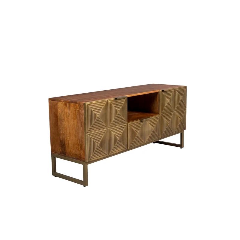 Sideboard, Massivholz-Mango, Gold-Farbe, NP899 in Wetzlar