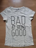 Only Shirt weiß mit Schriftzug Bad at being good Gr. XS Baumwolle Dresden - Cotta Vorschau
