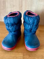 Crocs Winterstiefel Puff Boot, Gummistiefel, Gr. 24/25, blau/rot Leipzig - Plagwitz Vorschau