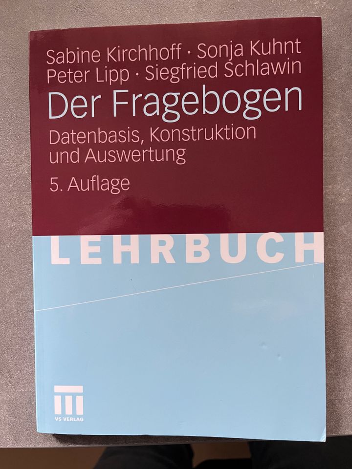 Kirchhoff: Der Fragebogen - Datenbasis, Konstruktion, Auswertung in Kiel