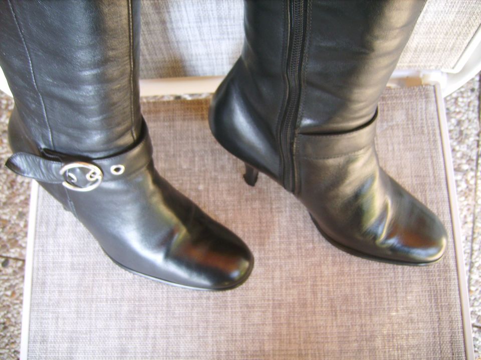 Schicke u. elegante Echtleder High Heel Stiefel, Gr. 38- Top! in Zeven