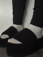 H&M Slipper Fell Fleece Teddy Plateau Plattform Hausschuhe Düsseldorf - Pempelfort Vorschau