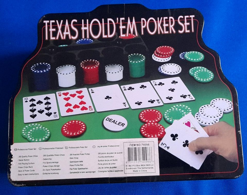 Spiel Texas Hold'em Poker Set Gesellschaftsspiel in Wuppertal