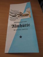 Speise- u. Getränkekarte 1966 Almhütte Garmisch RAR ! Thüringen - Steinach Vorschau