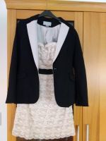 Cocktailkleid mit passendem Blazer Gr.38 nude/schwarz Niedersachsen - Edemissen Vorschau