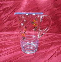 Wasserkrug Saftkrug Krug Glas handbemalt Sachsen - Bad Lausick Vorschau